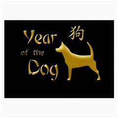 Year Of The Dog - Chinese New Year Large Glasses Cloth (2-side) by Valentinaart