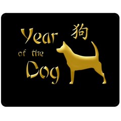 Year Of The Dog - Chinese New Year Fleece Blanket (medium)  by Valentinaart