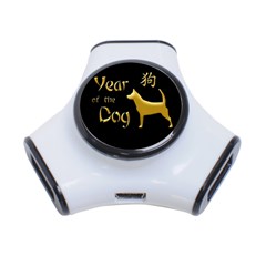 Year Of The Dog - Chinese New Year 3-port Usb Hub by Valentinaart