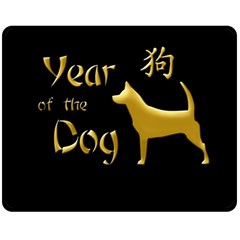 Year Of The Dog - Chinese New Year Double Sided Fleece Blanket (medium)  by Valentinaart