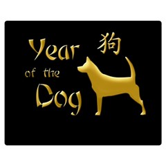 Year Of The Dog - Chinese New Year Double Sided Flano Blanket (medium)  by Valentinaart