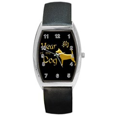 Year Of The Dog - Chinese New Year Barrel Style Metal Watch by Valentinaart