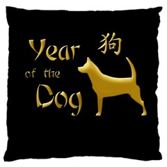 Year Of The Dog - Chinese New Year Large Cushion Case (one Side) by Valentinaart