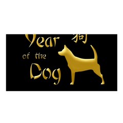 Year Of The Dog - Chinese New Year Satin Shawl by Valentinaart