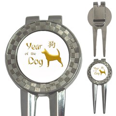 Year Of The Dog - Chinese New Year 3-in-1 Golf Divots by Valentinaart