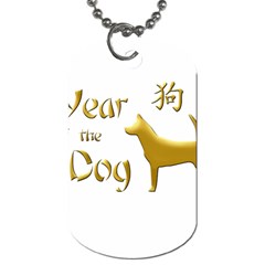 Year Of The Dog - Chinese New Year Dog Tag (two Sides) by Valentinaart