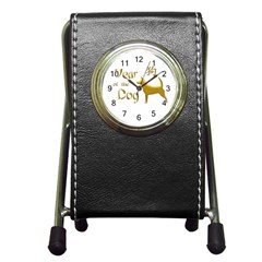 Year Of The Dog - Chinese New Year Pen Holder Desk Clocks by Valentinaart