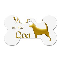 Year Of The Dog - Chinese New Year Dog Tag Bone (one Side) by Valentinaart