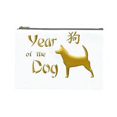 Year Of The Dog - Chinese New Year Cosmetic Bag (large)  by Valentinaart