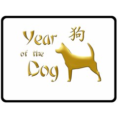 Year Of The Dog - Chinese New Year Fleece Blanket (large)  by Valentinaart