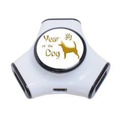 Year Of The Dog - Chinese New Year 3-port Usb Hub by Valentinaart