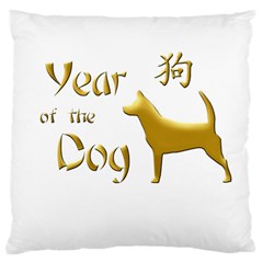 Year Of The Dog - Chinese New Year Large Cushion Case (one Side) by Valentinaart