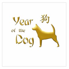 Year Of The Dog - Chinese New Year Large Satin Scarf (square) by Valentinaart