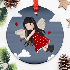 Cupid girl Ornament (Round)