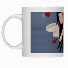 Cupid Girl White Mugs by Valentinaart