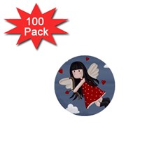 Cupid girl 1  Mini Buttons (100 pack) 