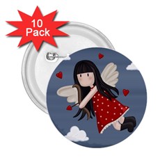 Cupid girl 2.25  Buttons (10 pack) 