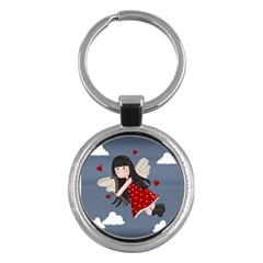 Cupid girl Key Chains (Round) 