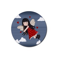 Cupid girl Rubber Coaster (Round) 