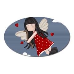 Cupid girl Oval Magnet