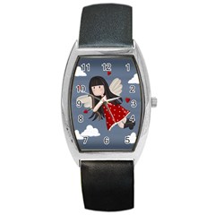 Cupid girl Barrel Style Metal Watch