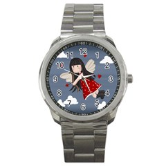 Cupid girl Sport Metal Watch