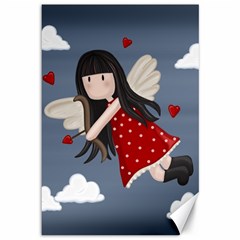 Cupid girl Canvas 12  x 18  