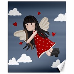 Cupid girl Canvas 11  x 14  