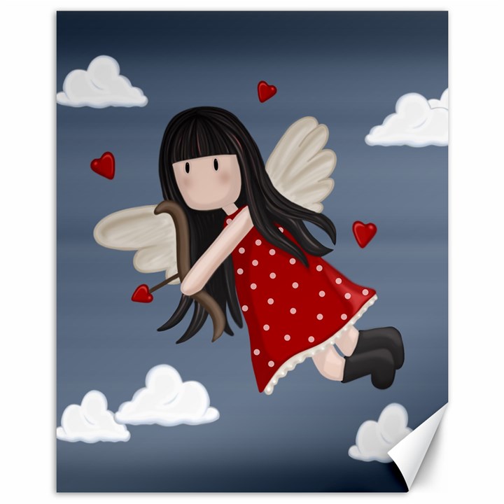 Cupid girl Canvas 11  x 14  