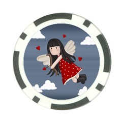 Cupid girl Poker Chip Card Guard