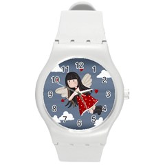 Cupid girl Round Plastic Sport Watch (M)