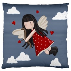 Cupid girl Large Cushion Case (One Side)