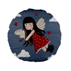 Cupid girl Standard 15  Premium Round Cushions