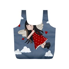 Cupid Girl Full Print Recycle Bags (s)  by Valentinaart