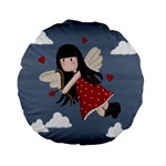 Cupid girl Standard 15  Premium Flano Round Cushions Front