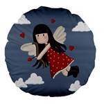 Cupid girl Large 18  Premium Flano Round Cushions Back