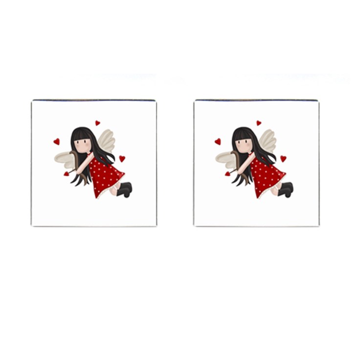 Cupid girl Cufflinks (Square)