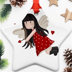 Cupid Girl Star Ornament (two Sides) by Valentinaart