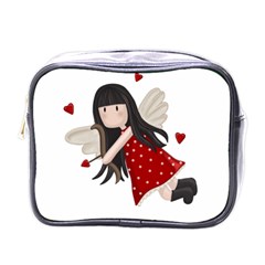 Cupid Girl Mini Toiletries Bags by Valentinaart