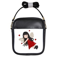 Cupid Girl Girls Sling Bags by Valentinaart