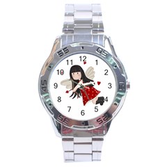 Cupid Girl Stainless Steel Analogue Watch by Valentinaart