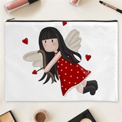 Cupid Girl Cosmetic Bag (xxxl)  by Valentinaart