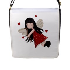 Cupid Girl Flap Messenger Bag (l)  by Valentinaart