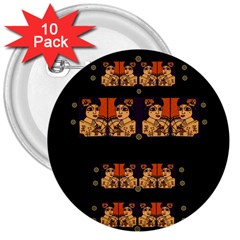 Geisha With Friends In Lotus Garden Having A Calm Evening 3  Buttons (10 Pack)  by pepitasart