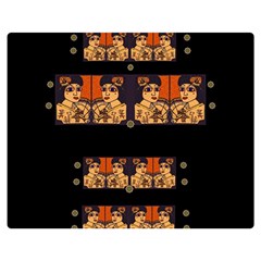 Geisha With Friends In Lotus Garden Having A Calm Evening Double Sided Flano Blanket (medium)  by pepitasart