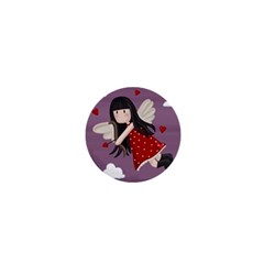 Cupid Girl 1  Mini Buttons by Valentinaart