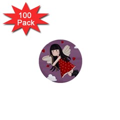 Cupid Girl 1  Mini Buttons (100 Pack)  by Valentinaart