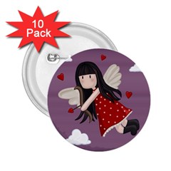 Cupid Girl 2 25  Buttons (10 Pack)  by Valentinaart