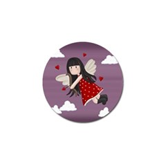 Cupid Girl Golf Ball Marker by Valentinaart