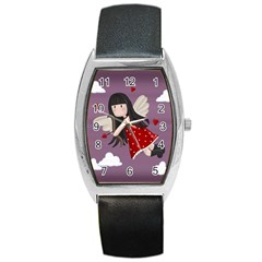 Cupid Girl Barrel Style Metal Watch by Valentinaart